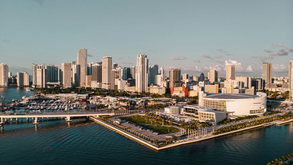 The Miami skyline seen across the bay